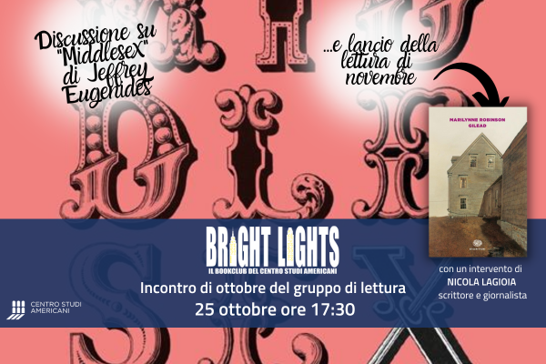 Bright Lights Bookclub - Incontro di ottobre