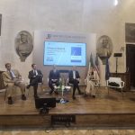 da sinistra a destra: Francesco Maria Talò, Maurizio Caprara, Gen. Massimo Panizzi, Giulio Terzi di Sant’Agata, Daniela Bianchi, Francesco Giubilei.
